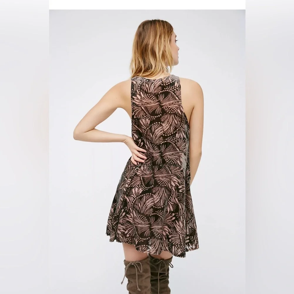 free people ellie velvet burnout mini dress